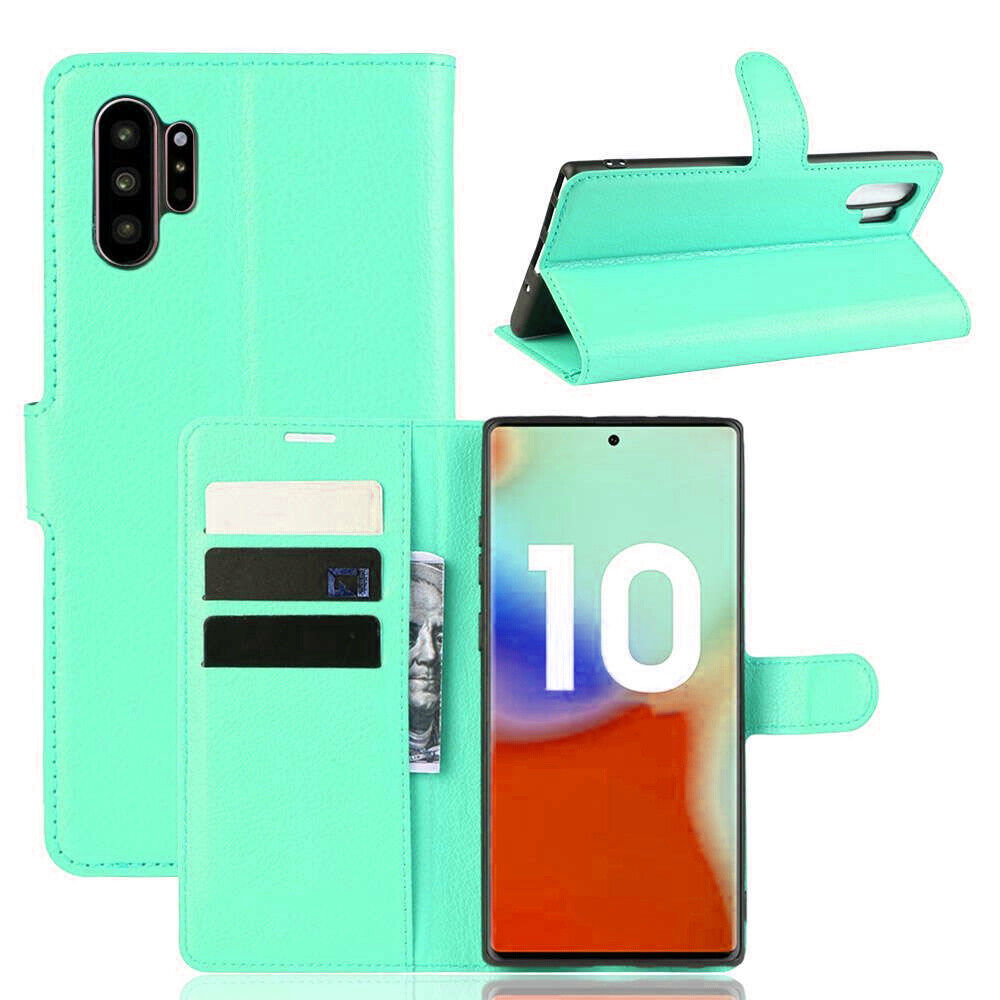 Leather Folio Wallet Case for Samsung Galaxy Note 10 Plus Leather Folio Wallet Case for Samsung Galaxy Note 10 Plus